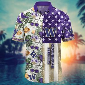 Washington Huskies NCAA Flower Hawaii Shirt For Fans Ver 7