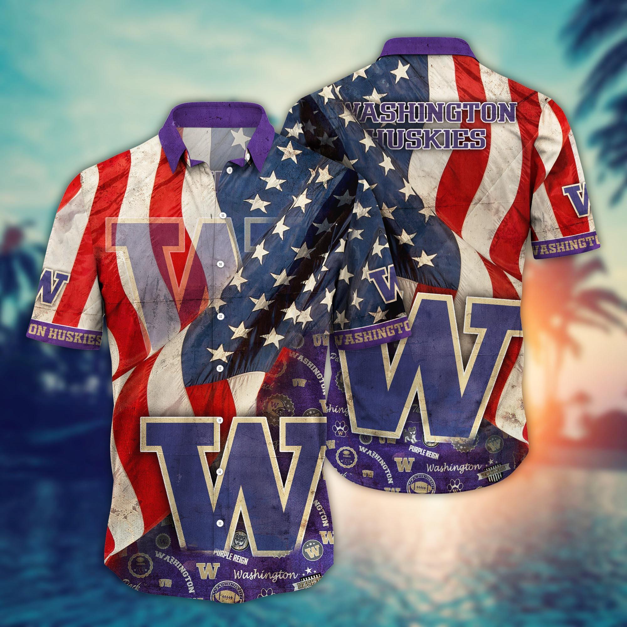 Washington Huskies NCAA Flower Hawaii Shirt For Fans Ver 9