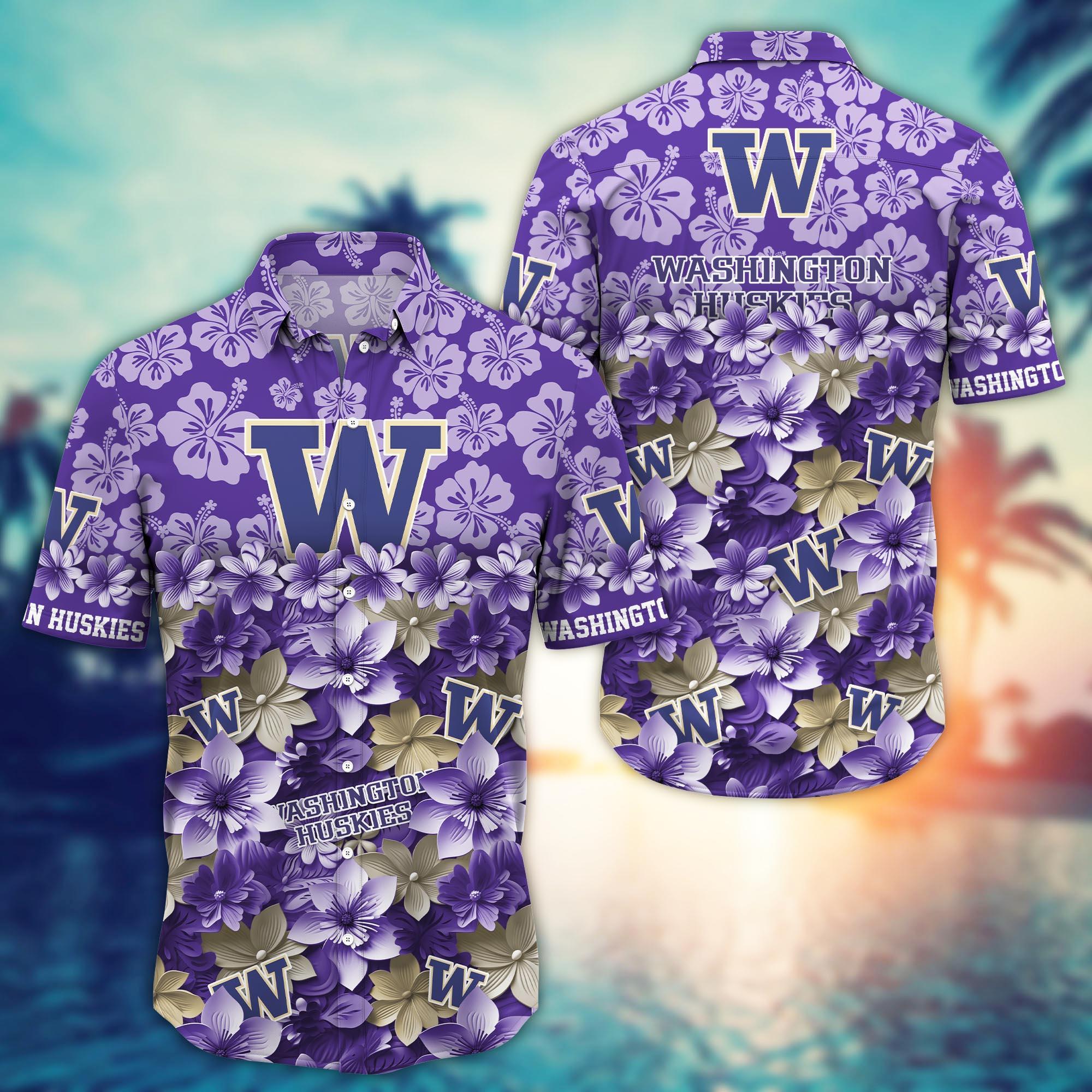 Washington Huskies NCAA Hawaiian Shirt Gift For Fan
