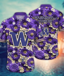 Washington Huskies NCAA Hawaiian Shirt for This Summer Customize Shirt Any Team