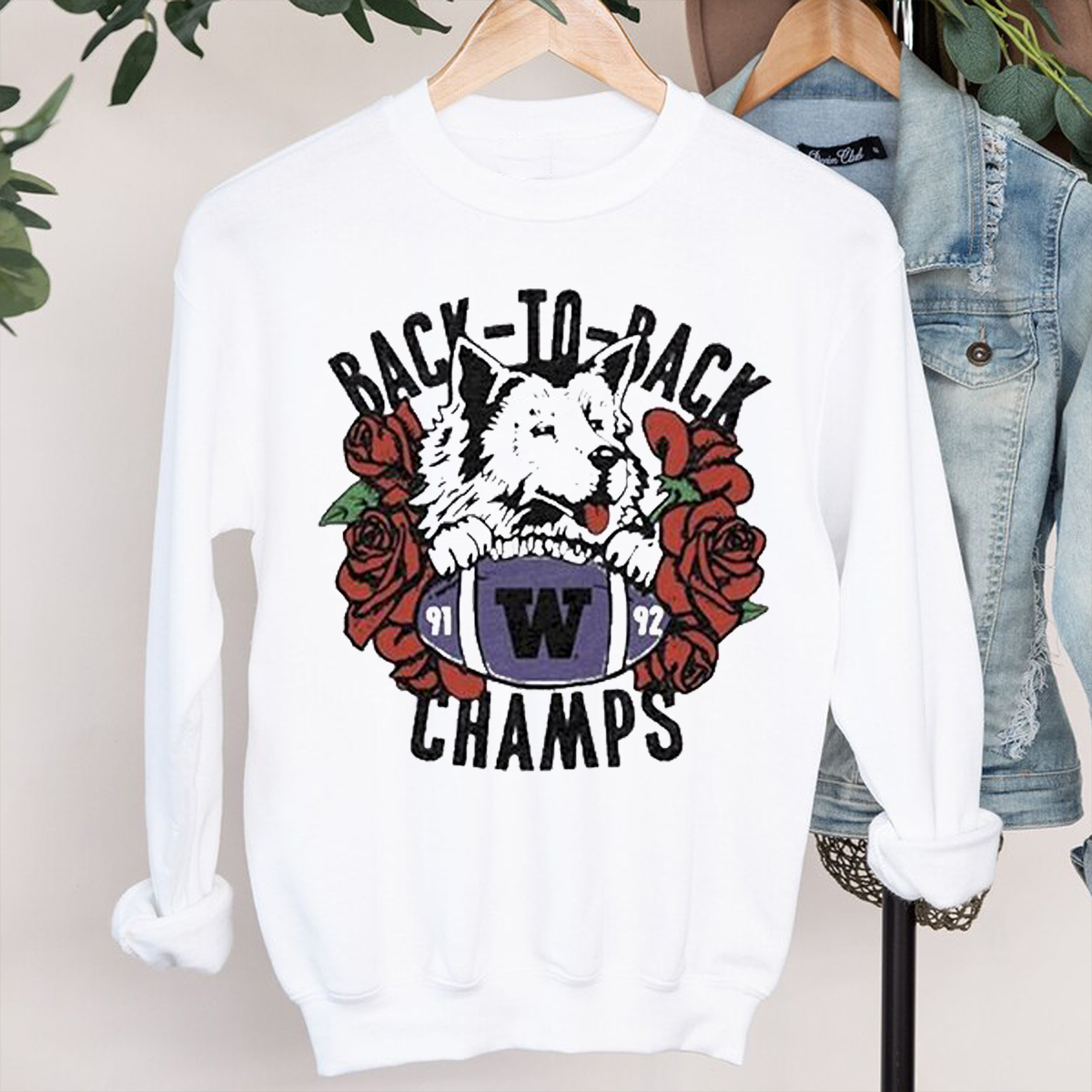 Washington Huskies Roses Back To Back Shirt - Celebrate Championship Wins