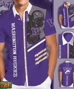 Washington Huskies Short Sleeve Hawaiian Shirt - Go Huskies!