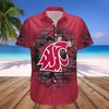 Washington State Cougars Custom Text Number Red Camo Vintage Hawaiian Shirt