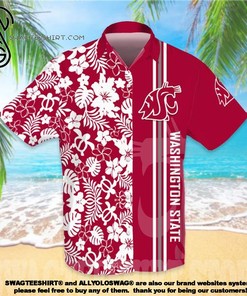 Washington State Cougars Football 3D Hawaiian Shirt - NCAA Hot Fashion Set for Fans