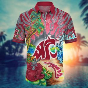 Washington State Cougars NCAA Flower Hawaii Shirt For Fans Ver 1