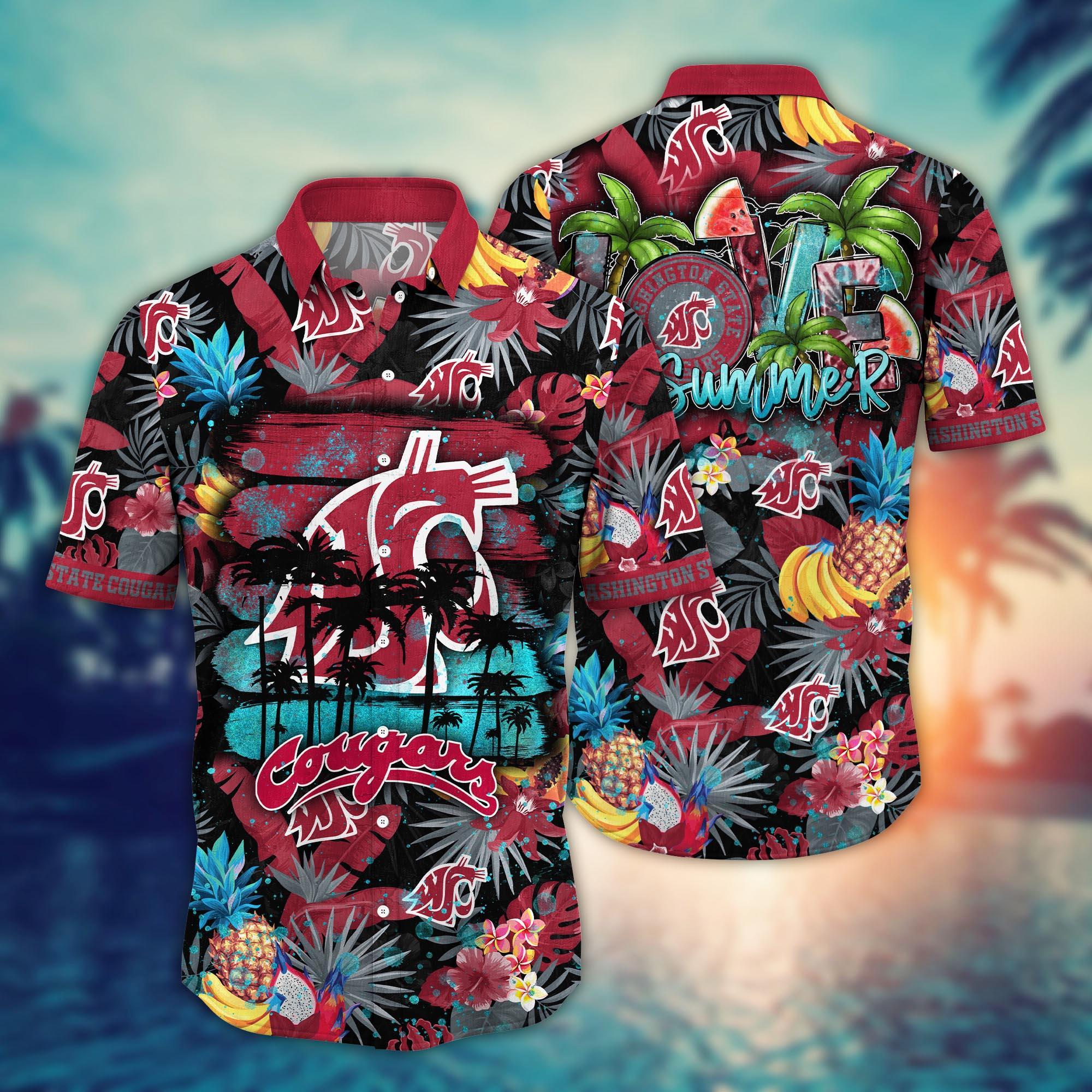 Washington State Cougars NCAA Flower Hawaii Shirt For Fans Ver 15