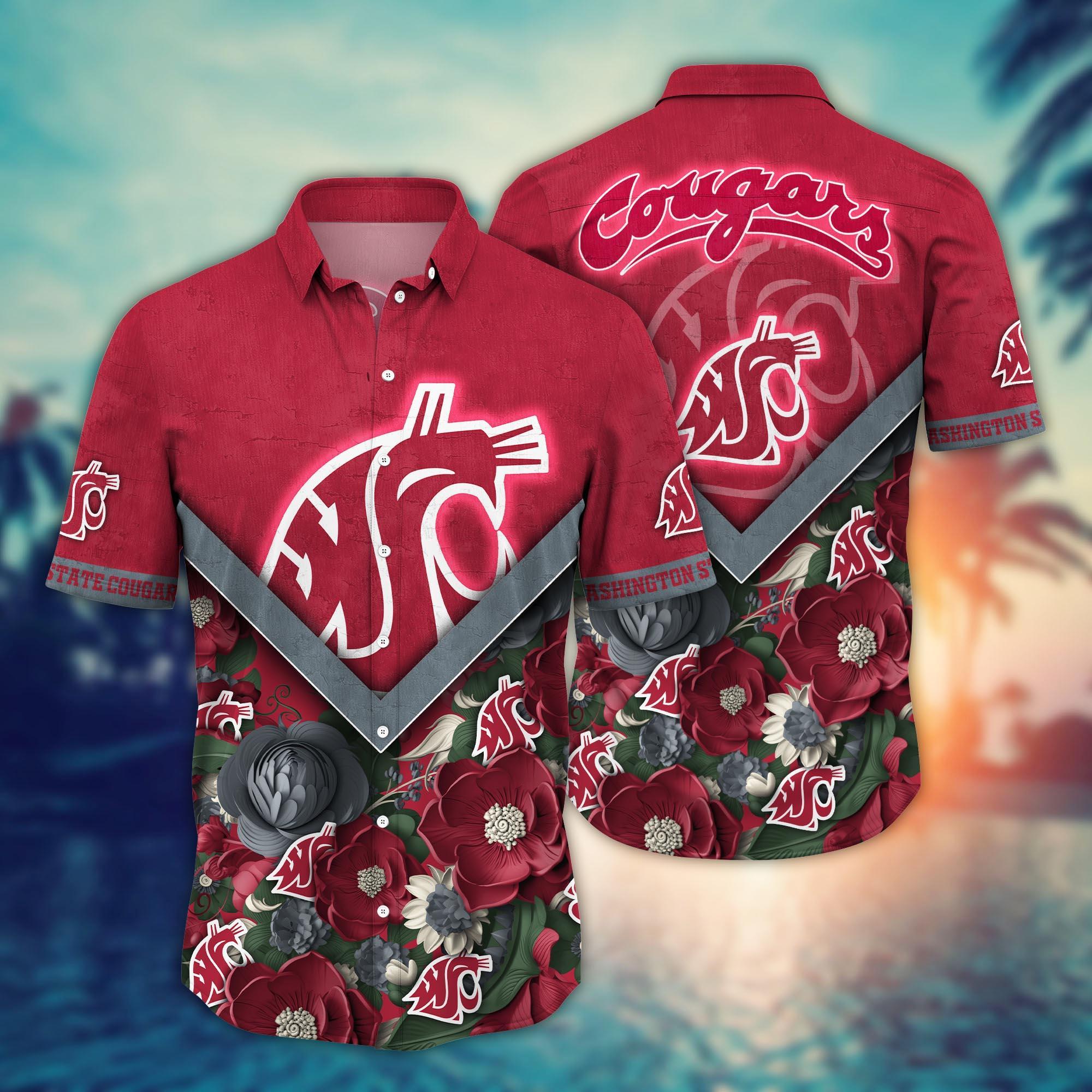 Washington State Cougars NCAA Flower Hawaii Shirt For Fans Ver 18