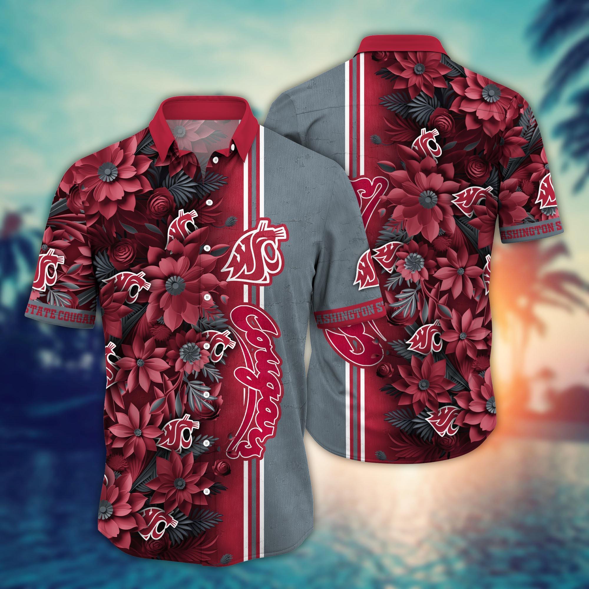 Washington State Cougars NCAA Flower Hawaii Shirt For Fans Ver 5