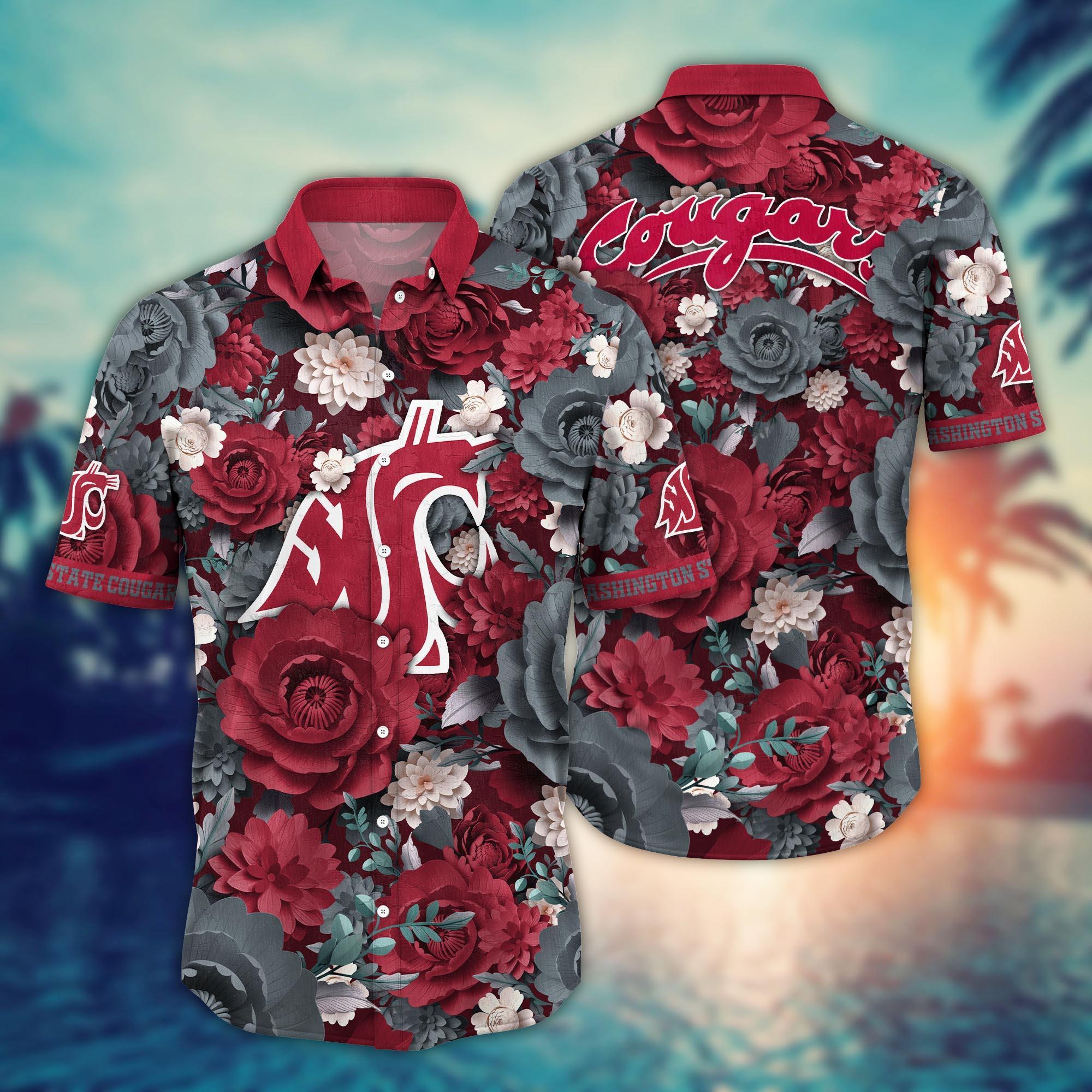 Washington State Cougars NCAA Flower Hawaii Shirt For Fans Ver 8