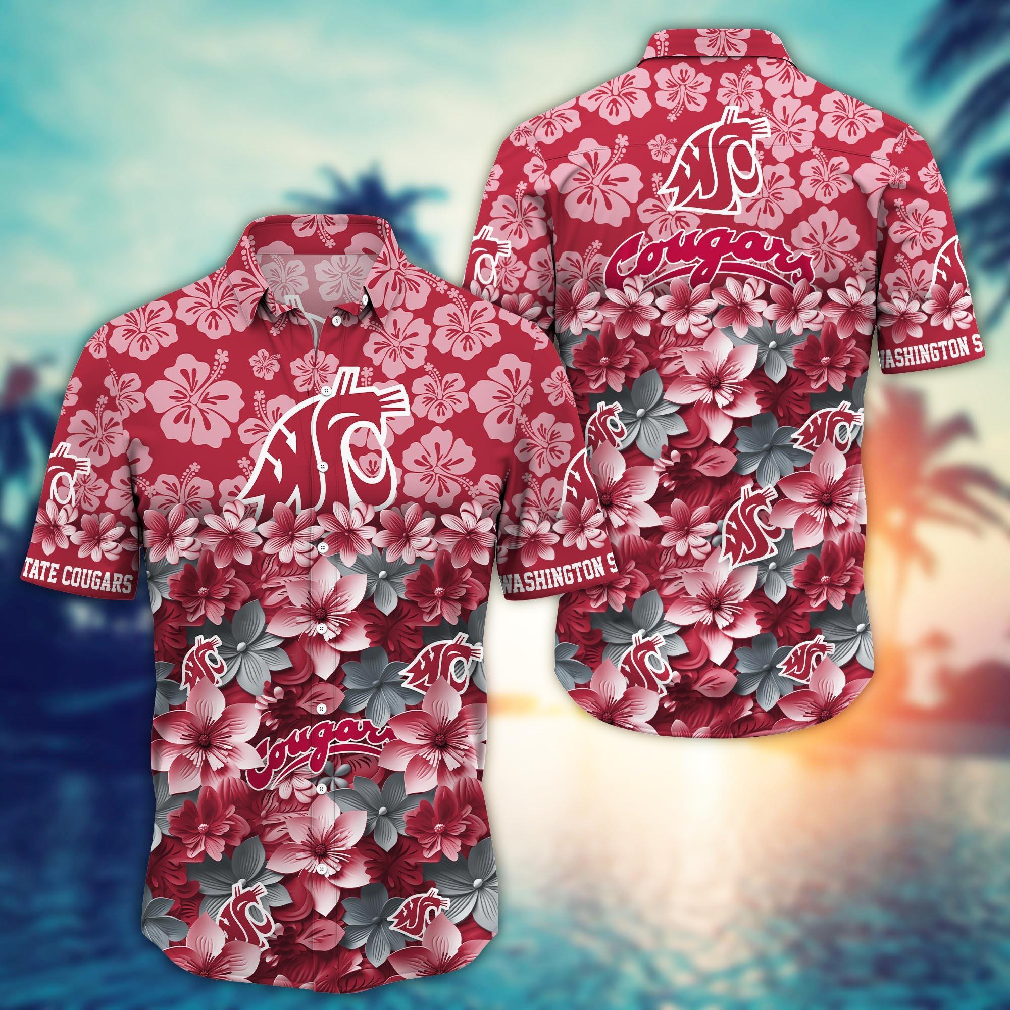 Washington State Cougars NCAA Hawaiian Shirt Gift For Fan