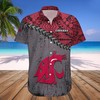 Washington State Cougars Red Grey Polynesian Tatto Hawaiian Shirt