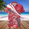 Washington State Cougars Red Hibiscus Style Hawaii Shirt