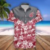 Washington State Cougars Red and White Hawaiian Shirt with Flowers