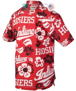 Wes & Willy Floral Crimson Hawaii Shirt - Perfect Addition To Your Indiana Hoosiers Collection