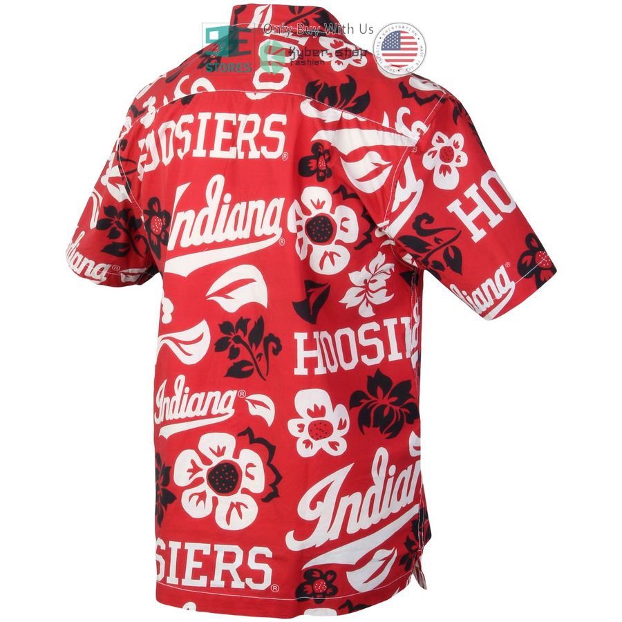Wes & Willy Floral Crimson Hawaii Shirt - Perfect Addition To Your Indiana Hoosiers Collection