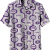Wes and Willy Mens College Cabana Boy Retro Button Down Hawaiian Short Sleeve Shirt - Cool and Retro Fan Gear
