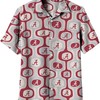 Wes and Willy Mens College Cabana Boy Retro Button Down Hawaiian Short Sleeve Shirt for Football Fans
