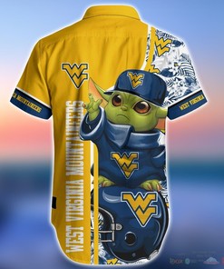 West Virginia Mountaineers Baby Yoda NCAA Hawaiian Shirt and Shorts Set