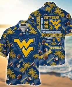 West Virginia Mountaineers Coconut Tree Tropical Hawaii Shirt