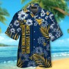 West Virginia Mountaineers Hawaiian Shirt with Flowers