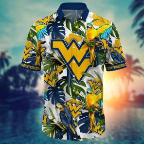West Virginia Mountaineers NCAA Flower Hawaii Shirt For Fans Ver 1