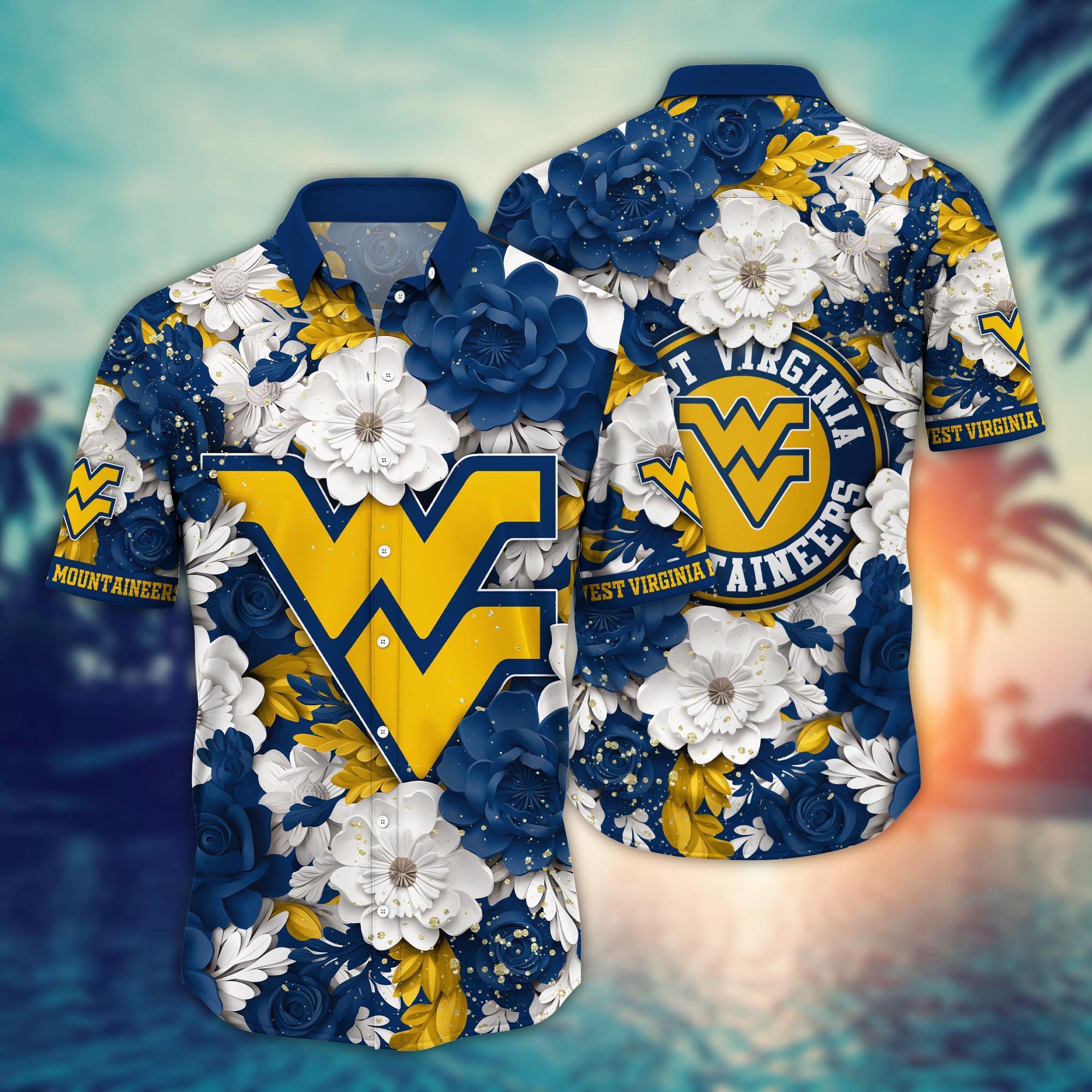 West Virginia Mountaineers NCAA Flower Hawaii Shirt For Fans Ver 12