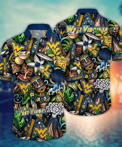 West Virginia Mountaineers NCAA Flower Hawaii Shirt For Fans Ver 16