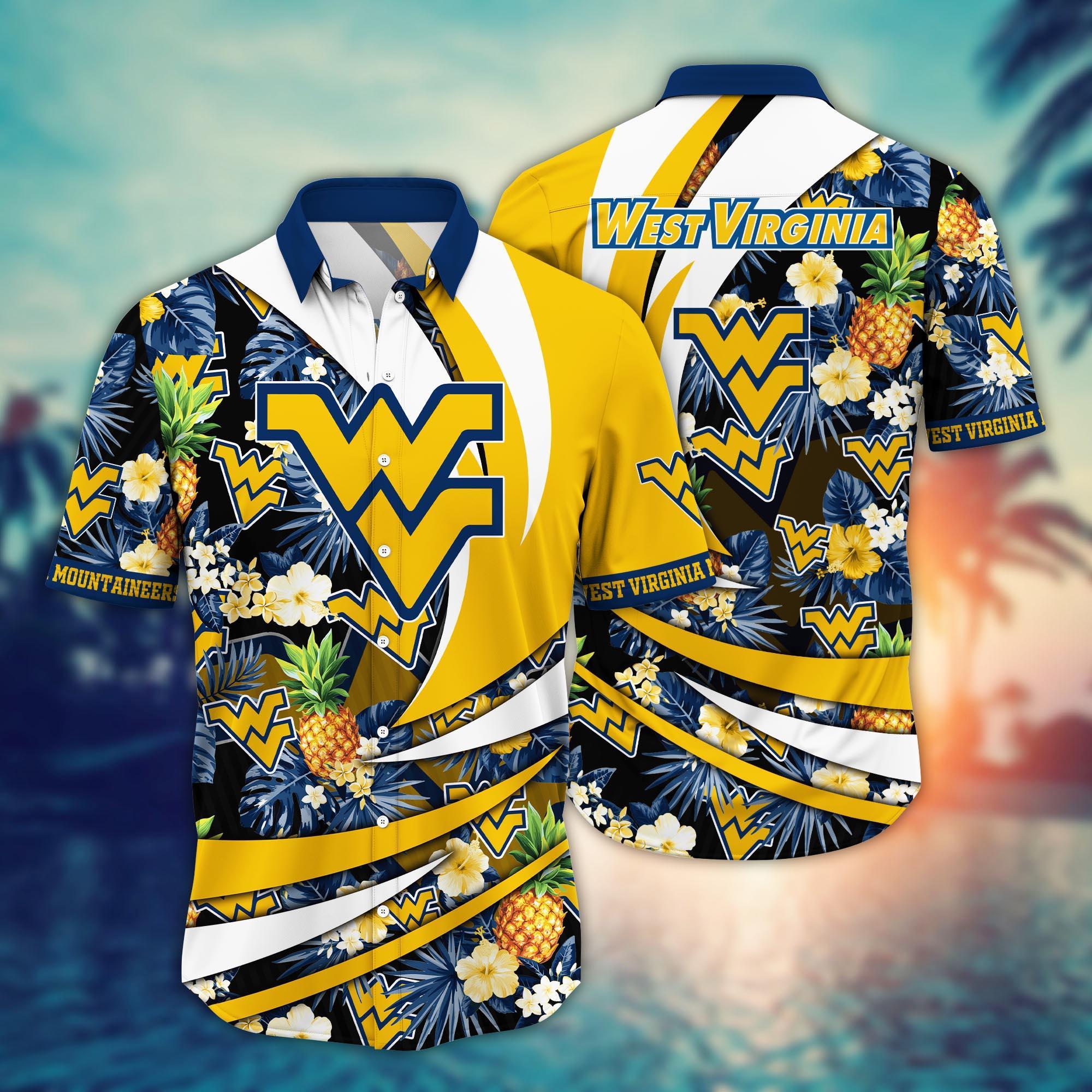 West Virginia Mountaineers NCAA Flower Hawaii Shirt For Fans Ver 17
