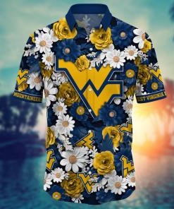 West Virginia Mountaineers NCAA Flower Hawaii Shirt For Fans Ver 3