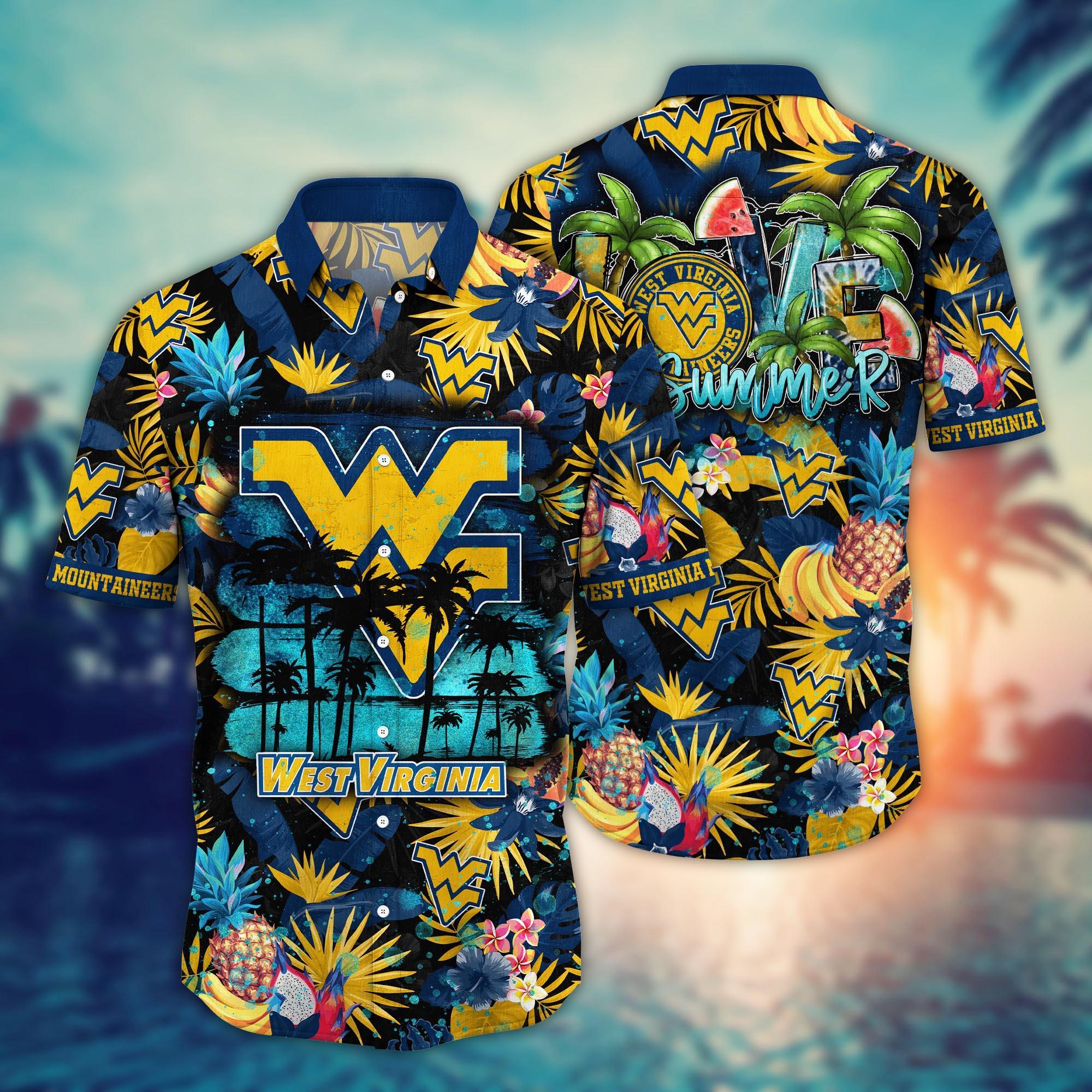 West Virginia Mountaineers NCAA Flower Hawaii Shirt For Fans Ver 34