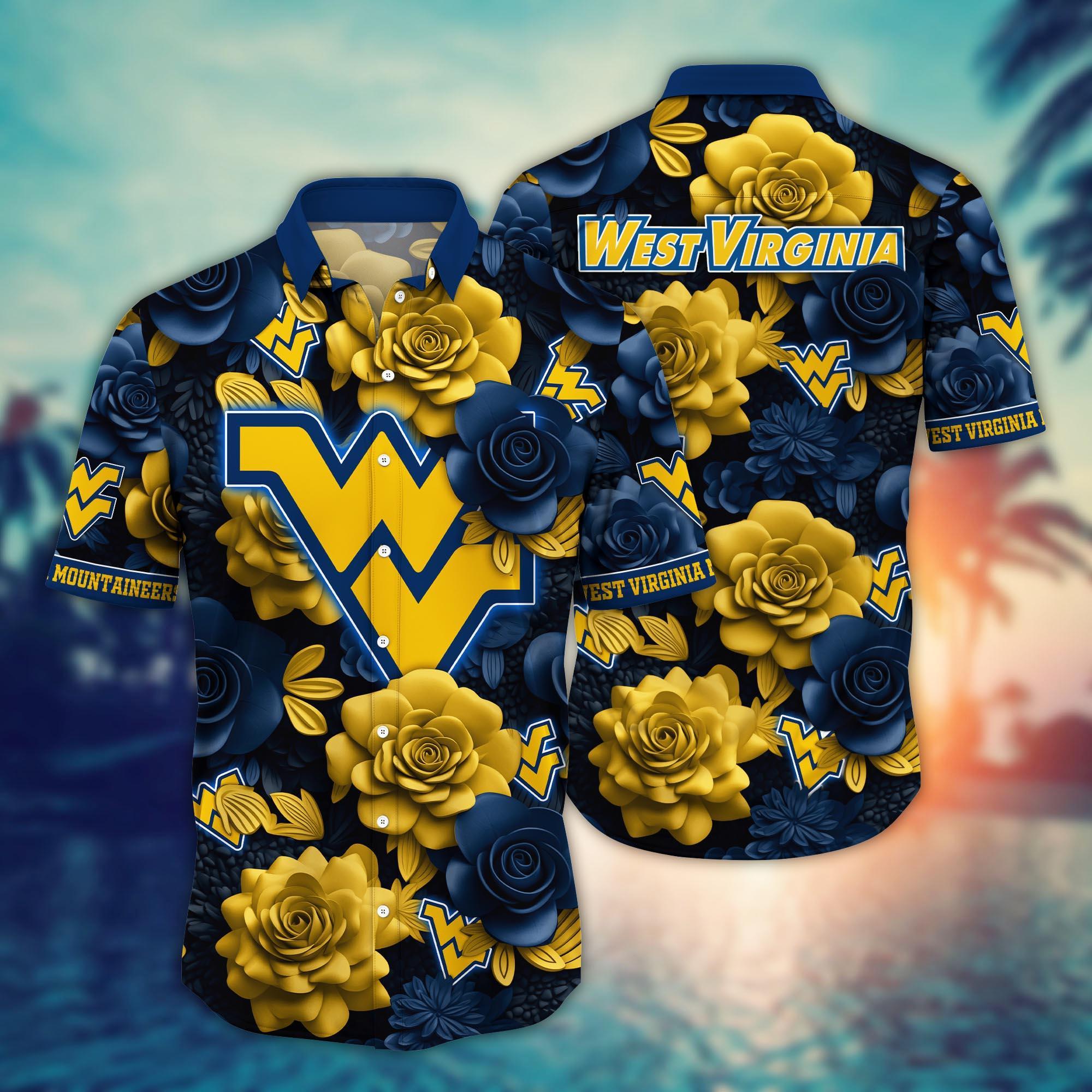West Virginia Mountaineers NCAA Flower Hawaii Shirt For Fans Ver 5