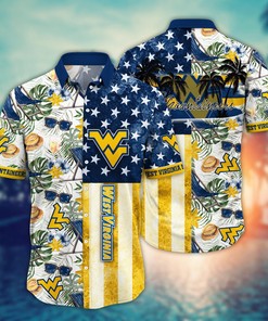 West Virginia Mountaineers NCAA Flower Hawaii Shirt For Fans Ver 7