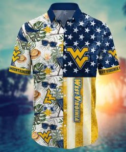 West Virginia Mountaineers NCAA Flower Hawaii Shirt For Fans Ver 7