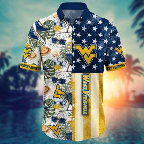 West Virginia Mountaineers NCAA Flower Hawaii Shirt For Fans Ver 7