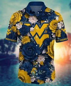 West Virginia Mountaineers NCAA Flower Hawaii Shirt For Fans Ver 8