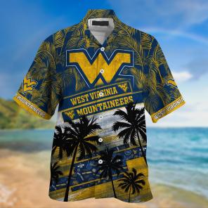 West Virginia Mountaineers NCAA Palm Tree Pattern Hawaii Shirt For Sports Fans