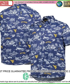 West Virginia Mountaineers Navy Hawaiian Shirt by Reyn Spooner