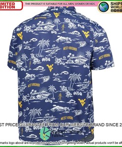 West Virginia Mountaineers Navy Hawaiian Shirt by Reyn Spooner