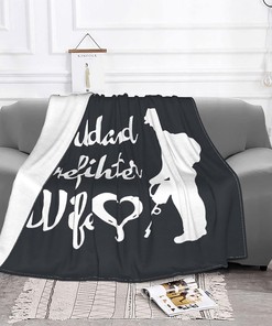 Wildland Firefighters Wife Flannel Throw Blanket - Home Decor