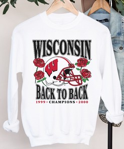 Wisconsin Back to Back Roses Shirt, University of Wisconsin Badgers Shirt
