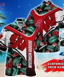 Wisconsin Badgers Customized Hawaiian Shirt, Perfect for Sports Fans