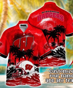Wisconsin Badgers NCAA Best Hawaiian Shirt Ever- Customize Any Team Any League