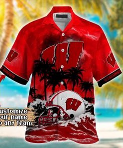 Wisconsin Badgers NCAA Best Hawaiian Shirt Ever- Customize Any Team Any League