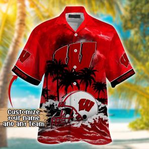 Wisconsin Badgers NCAA Best Hawaiian Shirt Ever- Customize Any Team Any League