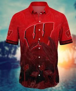 Wisconsin Badgers NCAA Flower Hawaii Shirt For Fans Ver 10