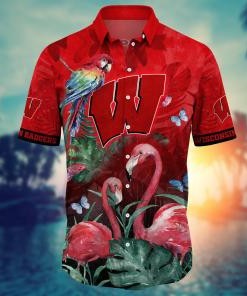 Wisconsin Badgers NCAA Flower Hawaii Shirt For Fans Ver 11