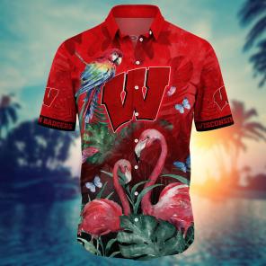 Wisconsin Badgers NCAA Flower Hawaii Shirt For Fans Ver 11