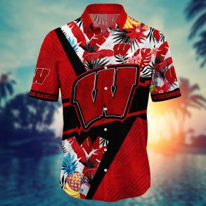 Wisconsin Badgers NCAA Flower Hawaii Shirt For Fans Ver 13