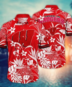 Wisconsin Badgers NCAA Flower Hawaii Shirt For Fans Ver 14