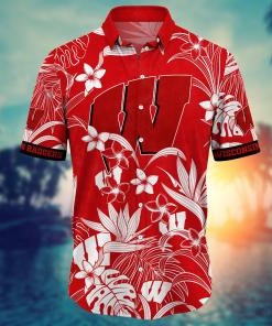 Wisconsin Badgers NCAA Flower Hawaii Shirt For Fans Ver 14